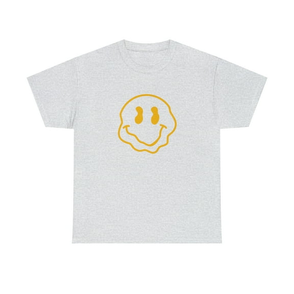Blurry smiley face graphic t shirt Unisex Heavy Cotton Tee