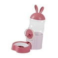 thumbnail image 1 of Dispensador de agua para gatos y perros, botella de superficie lisa, práctica fuente de agua para rosa, 1 of 8