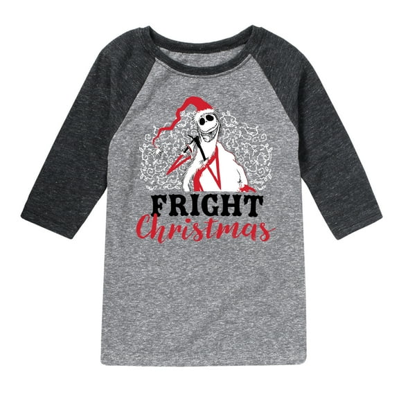 The Nightmare Before Christmas - Fright Christmas - Toddler And Youth Raglan Graphic T-Shirt