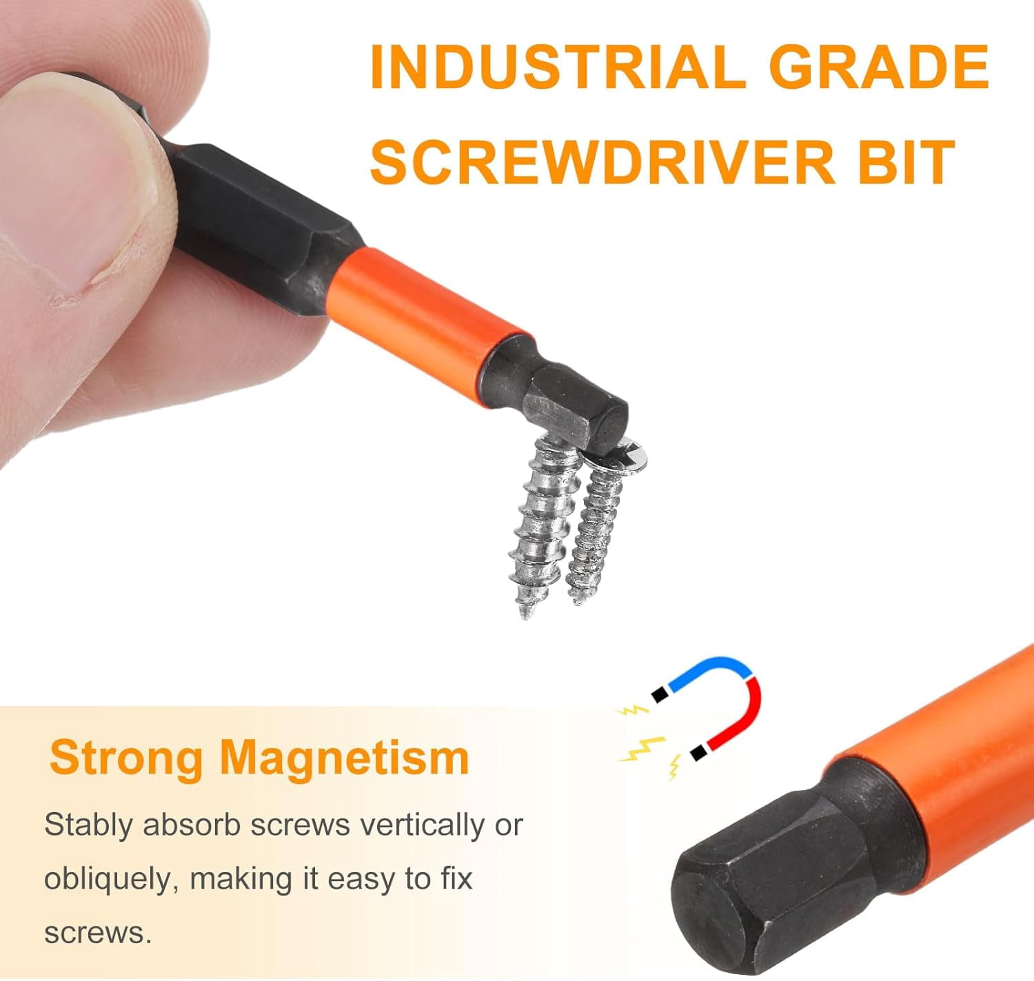 FRKSMD-5pcs Hex Head Wrench Drill Bit 5mm(H5) Metric 1/4" Hex Shank 2"(50mm) Length S2 Steel Magnetic Impact Drivers Screwdriver Bit Hexagon Electric Drill Bits