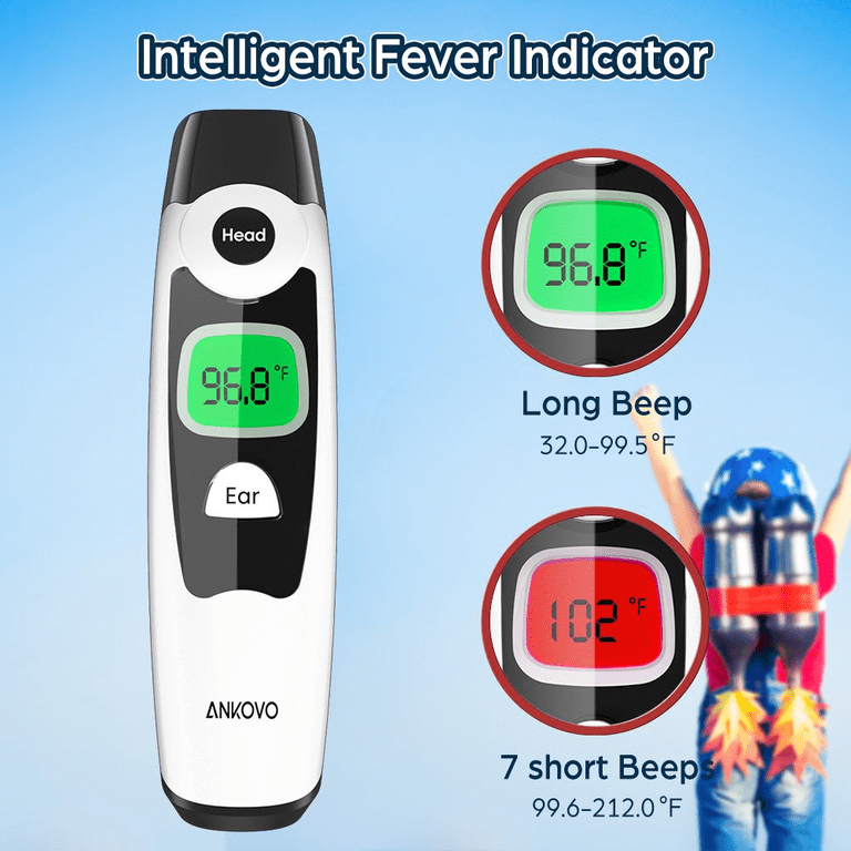 Ankovo Infrared Digital Thermometer, Ear & Forehead photo 4