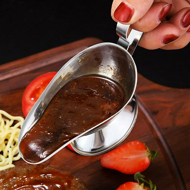 CTIRCHIU 2 Pcs Bateau à Sauce en Acier Inoxydable pour Restaurant