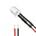 thumbnail image 1 of Unique Bargains Prewired LED Light DC 12V 20mA 8mm Pre Wired 12 Volt LEDs Emerald Green - 10Pcs, 1 of 4