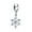 Light-Blue, variant on Womens Sterling Silver Frozen Winter Christmas Ice Blue Crystal Snowflake Dangling Bead CZ Charm for Bracelet