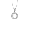 thumbnail image 4 of Araiya Fine Jewelry 10K White Gold Lab-Grown Diamond Fashion Pendant for Women with Silver Cable Chain Necklace (1/8 cttw, VS1 Clarity, D-F Color) 18inch, 4 of 5
