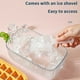 thumbnail image 4 of Bandeja tipo prensa para cubitos de hielo con tapa y contenedor de almacenamiento - Set de moldes para hielo de liberación fácil de 28 piezas, caja apilable amarillo verde menta para congelador, 4 of 8