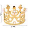 thumbnail image 6 of HEVIRGO Cake Topper Rhinestone Crown Pattern Reusable Alloy Baby Shower Birthday Cake Inserts Baking Accessories Silver Alloy, 6 of 8