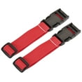 thumbnail image 1 of Unique Bargains Suitcase Belts with Quick Release Buckle Luggage Straps, Red 2 Pack, 1 of 5