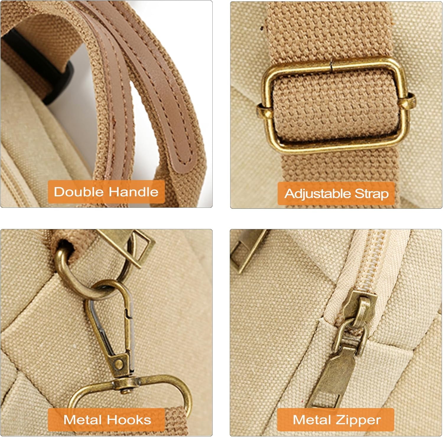 Small Canvas Crossbody Bags for Women Practical Hobo Tote Top-handle Handbag Multi Compartment Casual Going Out Satchel