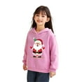 thumbnail image 2 of Jamsmile Toddler Girls Hoodies Hooded Santa Claus Print Pullover Sweatshirts Cozy Winter Warm Child Girls Holiday Tracksuits, 2 of 4
