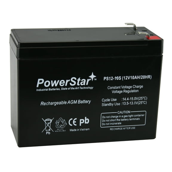 PowerStar 12V 12 Volt Battery, Replacement for Universal Power UB12100-S (D5719)