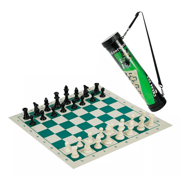 Ajedrez Profesional: Piezas Blancas Y Negras En Cubos blanco azul