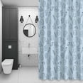 thumbnail image 4 of Ocean Animals Bathroom Shower Curtain, Shells Starfish Graffia Style Blue Background Waterproof Washable Soft Bath Curtain for Bathtub Decor with 12 Hooks&Grommet, 48x72 Inch, 4 of 9