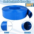 thumbnail image 2 of Manguera de retrolavado para piscinas MYFAMIREA de 2 pulgadas x 9,2 m con 2 abrazaderas, azul, 2 of 6