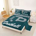 thumbnail image 2 of jejeloiu Gray Green Football Sport Team Full Size Sheets,Boys Ball Games Bed Sheets For Kids,4-Piece, 2 of 6