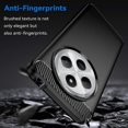 thumbnail image 2 of For Xiaomi Redmi 14C 4G Case Carbon Fiber Texture Brushed Anti Fingerprint Phone Back Cover - Black, 2 of 5