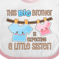 thumbnail image 4 of Inktastic This Big Brother is Expecting a Little Sister Boys Baby Bib, 4 of 4