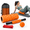 Orange Black, variant on 5-in-1 Exercise Foam Roller Set, Deep Blue, High Density Kit