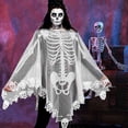 thumbnail image 2 of Poncho de esqueleto de Halloween, capa suelta, suave y exquisita, para fiestas de Halloween, disfraz para escenario, accesorio de fotografía, 2 of 9