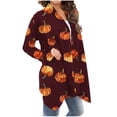thumbnail image 6 of Look！Idoravan Lightweight Cardigans for Women Women's Fashion Printed Long Sleeved Cardigan Jacket Wine L, 6 of 6