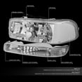 thumbnail image 2 of DNA Motoring For 1999-2006 GMC Sierra Yukon XL Chrome Headlight Turn Signal Bumper Lamp Set, 2 of 6