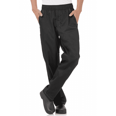 Chef Works Men's Cool Vent Baggy Chef Pants, Black, Small