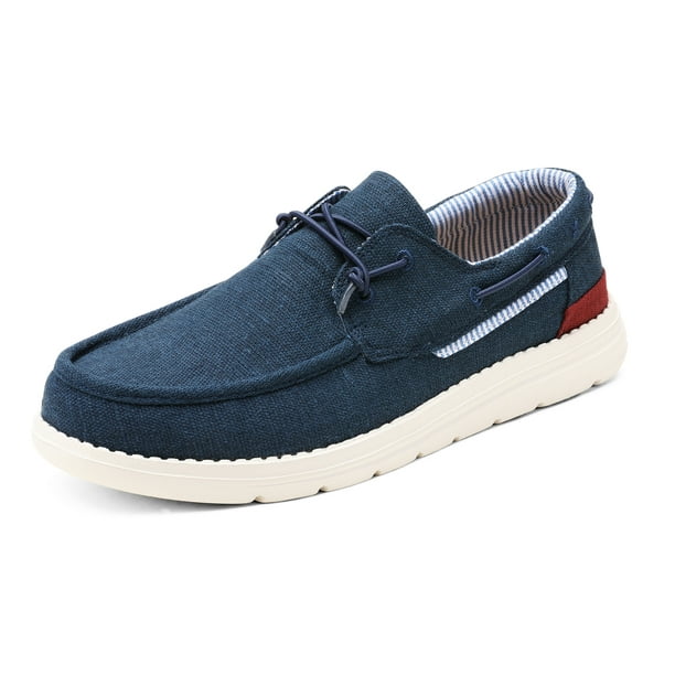 Bruno Comfort Slip-on Canvas Loafers Casual Boat Shoes SBLS223M NAVY Size Walmart.com