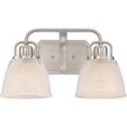 thumbnail image 2 of Quoizel Dublin 2 Light Vanity Light in Brushed Nickel, 2 of 4