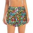 thumbnail image 4 of Lsque Color Summer Printed Women's Running Shorts with Liner Pockets,Elastic Quick Dry Workout Athletic Gym Yoga Shorts,Womens High Waist Shorts-Large, 4 of 9