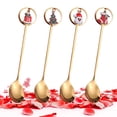 thumbnail image 4 of TIMIFIS Steel Tableware 4Pcs Stainless Steel Christmas Spoon Gift Set Dessert Spoon Fork Coffee Spoon Christmas Pendant Spoon Tableware Set Kitchen Gadgets, 4 of 8