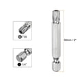 thumbnail image 2 of Uxcell 10pcs T35 Security Torx Bit 1/4" Hex Shank 2" S2 Steel Magnetic Tamper Resistant Star Bits Torx Head with Hole, 2 of 7