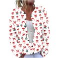 thumbnail image 2 of Cárdigan informal de punto con estampado navideño para mujer, chaqueta con botones y abrigo para mujer, 2 of 5