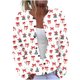thumbnail image 2 of Cárdigan informal de punto con estampado navideño para mujer, chaqueta con botones y abrigo para mujer, 2 of 5