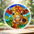 thumbnail image 2 of 83 Pieces Sun Catcher Stained Glass Acrylic Puzzle Decoration - Highland Cow Design Acrylic Puzzles Suncatcher Window Hanging for for Women Men, DIY Suncatcher Kits for Adults, 2 of 7