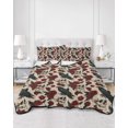 thumbnail image 3 of White Skull Halloween Full Size Down Alternative Comforter, Lightweight Comforter Quilt Bedding Set with Pillow Shams Red Roses Birds Vintage Skeleton All Seasons Bed Comforter Duvet Insert 78"x90", 3 of 7