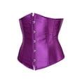 thumbnail image 2 of Shuttle tree Women's Satin Underbust Corset Bustier Waist Training Cincher Plus Size Corsets S-6XL, 2 of 6