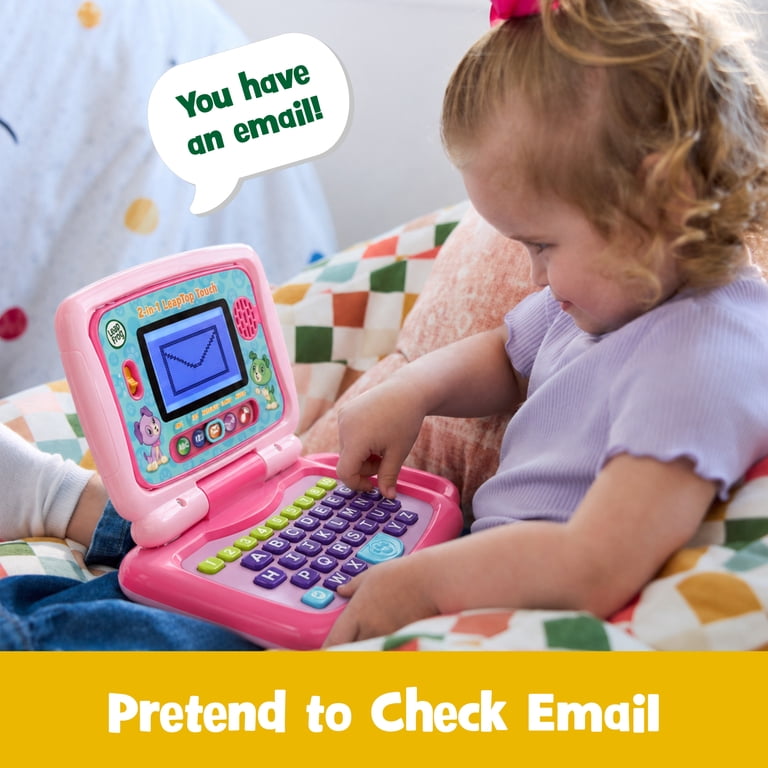 LeapFrog, 2-in-1 LeapTop Touch, Pink Learning Laptop & Tablet