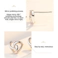 thumbnail image 5 of Pendientes de botón para mujer, pendientes de botón, pendientes de botón para mujer, pendientes huecos en forma de corazón, joyería de personalidad para bodas, aniversarios, cumpleaños, regalos para m, 5 of 5