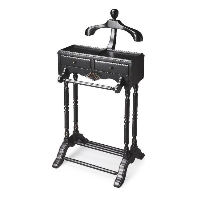 Butler Specialty Company Support de Valet de Chambre en Bois - Réglisse Noire