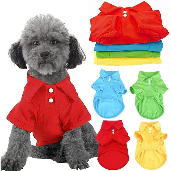 Walbest Solid Dog Tshirts Shirts Pet Puppy T Shirt Clothes Outfit Apparel Coats Tops (Yellow XL)