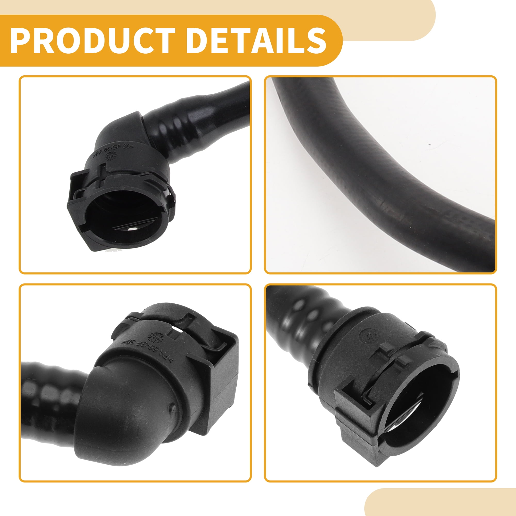 Unique Bargains Radiator Hose A2465010058 For Mercedes-Benz GLA250 2015-2020 Rubber Black