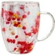thumbnail image 1 of Taza de café con flores secas | Vasos de vidrio de doble pared con diseño floral de 350 ml | Tazas de vidrio de doble pared con asas para bebidas calientes, A, 1 of 5