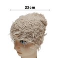 thumbnail image 2 of Knit Hat Dome Knit Hat Handmade Unisex Knit Cap for Winter Cycling Cosplay Ripped Short Hair Dome Beanie with Windproof, 2 of 5