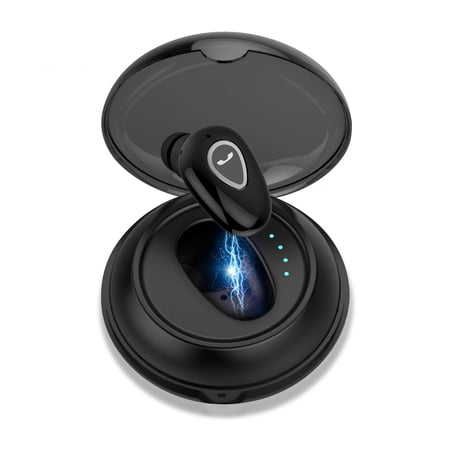 True Wireless Headphones, EEEkit Bluetooth 5.0 In-Ear Wireless Earphones, Lightweight Sweatproof Sports Headset for Running Gym Driving Cycling Hiking, Black