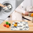 thumbnail image 4 of Ryvnso Retro Sea Turtle Sailboat Dish Drying Mat for Kitchen Countertop 16x18 Small Dish Pad Drainer Rack Dish Sink Mats, 4 of 7