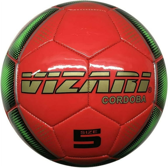 Vizari Cordoba Soccer Ball | Sizes 3, 4, 5 | Durable for Youth & Adult Play - RED, 3