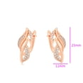 thumbnail image 2 of Aretes Hoja Brillantes Cristales Swarovski Oro Rosa 14K Lam rosa Unitalla, 2 of 7