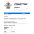 thumbnail image 2 of Thermostat - Compatible with 1971 - 1975 Opel Manta 1.9L 4-Cylinder 1972 1973 1974, 2 of 2