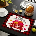 thumbnail image 1 of Liquidation! Chemin de Table Ymkly, Napperon de la Saint-Valentin Motif Camion Rouge, Napperon Occidental, Fournitures de Fête, 1 of 4