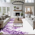 thumbnail image 4 of Wisteria Flowers Large Area Rugs for Bedroom Living Room, Soft Non Slip Carpet Bedside Rug, Purple Floral Warercolor Summer Rectangular Floor Cover Kitchen Accent Rug 5'x8' for Dining Room/Office, 4 of 9